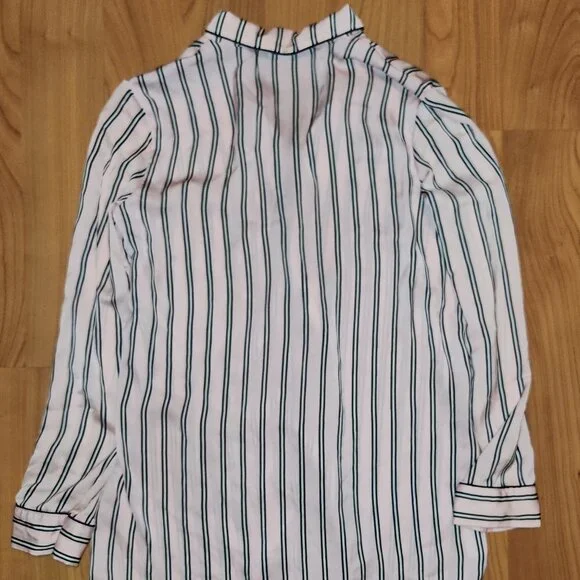 Forever 21 Striped Pajama Oversized Shirt || Small EUC - Picture 6 of 8